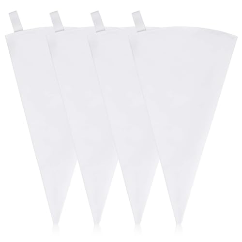 KALIONE 4 Stück Spritzbeutel Profi Baumwolle Groß Spritzbeutel Sahne Spritzbeutel Wiederverwendbar, Torten Spritzbeutel für Kuchen Dekoration, Plätzchen, Cupcake (40 CM/16 Zoll) von KALIONE