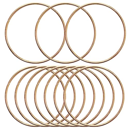 KALIONE Metallringe zum Basteln 10 Stück 10cm Gold Metallringe Metall Ringe Deko für Traumfänger Ring, Makramee Ring, Wickeltechnik, Floristik,Hochzeitskranz,Hoops von KALIONE