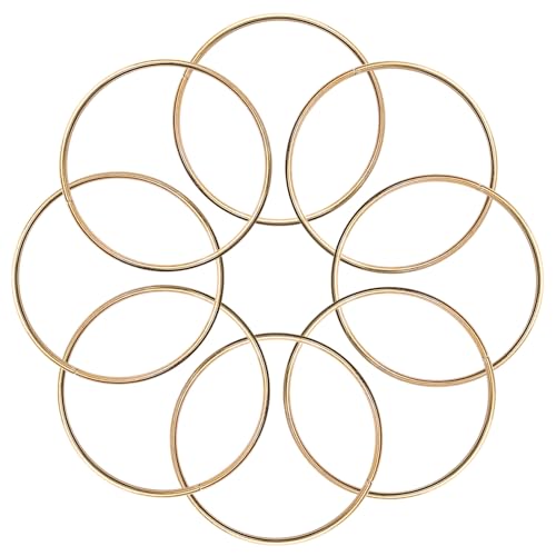 KALIONE Metallringe zum Basteln 10 Stück 15cm Gold Metallringe Metall Ringe Deko für Traumfänger Ring, Makramee Ring, Wickeltechnik, Floristik,Hochzeitskranz,Hoops von KALIONE