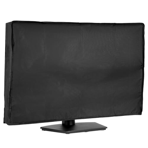 Schwarz Monitor Hülle 27 Zoll All-Inclusive Bildschirm Hülle 420D Oxford-Stoff Staubschutz Wasserdicht Abdeckhaube für PC Bildschirm (71 x 46 x 10 cm) von KALIONE