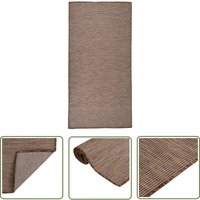 Kalisse - The Living Store Outdoor-Teppich Flachgewebe 100x200 cm Braun - Outdoor-Teppich - Terrassenteppich - Balkon-Teppich - Flachgewebe-Teppich Kalisse - The Living Store Outdoor-Teppich Flachgewebe 100x200 cm Braun - Outdoor-Teppich - Terrassenteppich - Balkon-Teppich - Flachgewebe-Teppich von KALISSE