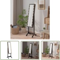 Kalisse - The Living Store Standspiegel mit led Schwarz 34x37x146 cm - Spiegel - Wandspiegel - Stehspiegel - Dekorative Beleuchtung - LED-Spiegel Kalisse - The Living Store Standspiegel mit led Schwarz 34x37x146 cm - Spiegel - Wandspiegel - Stehspiegel - Dekorative Beleuchtung - LED-Spiegel von KALISSE