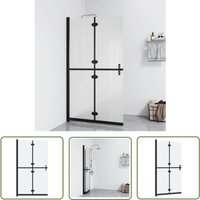 The Living Store Faltbare begehbare Duschwand ESG-Glas mattiert 90x190 cm - Dusche - Duschwand - ESG-Glas - Faltbare Dusche - Platzsparend von KALISSE