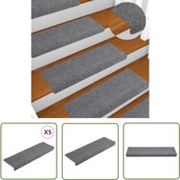 The Living Store Treppenmatten 5 Stk. Hellgrau 65x21x4 cm Nadelvlies - Treppenmatten - Treppensicherheitsmatten - Nadelvliesmatte - Trittsicherheit The Living Store Treppenmatten 5 Stk. Hellgrau 65x21x4 cm Nadelvlies - Treppenmatten - Treppensicherheitsmatten - Nadelvliesmatte - Trittsicherheit von KALISSE