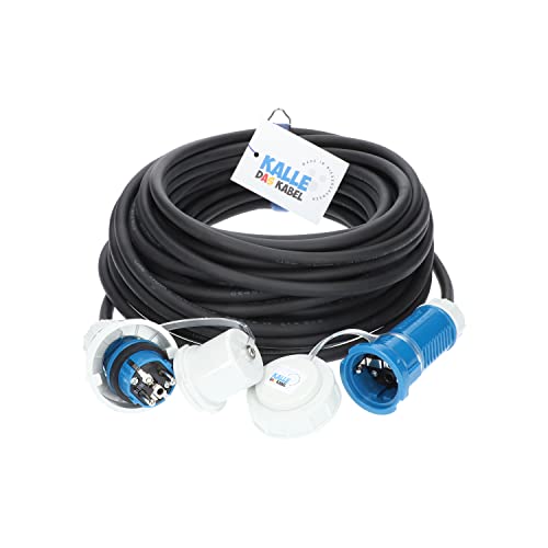 AQUASAFE Druckwasserdichte Gummiverlängerung IP68 H07RN-F 3G 2,5mm² von KALLE DAS KABEL 10 Meter von KALLE DAS KABEL