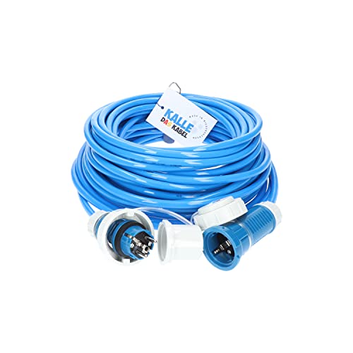 AQUASAFE Druckwasserdichte Polyurethanverlängerung 230V IP68 H07BQ-F 3G 2,5mm² von KALLE DAS KABEL 10 Meter von KALLE DAS KABEL