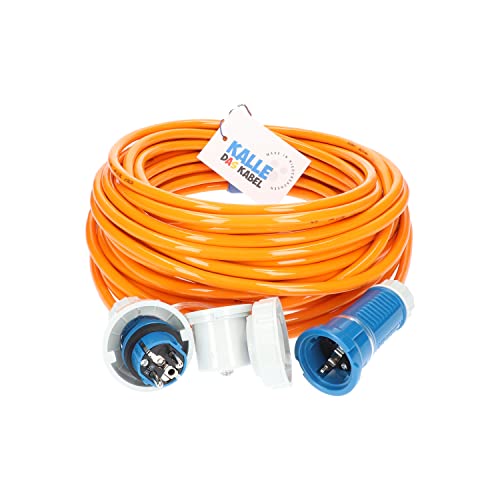 AQUASAFE Druckwasserdichte Polyurethanverlängerung Signal 230V IP68 H07BQ-F 3G 2,5mm² von KALLE DAS KABEL 10 Meter von KALLE DAS KABEL