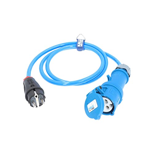 CEE Adapterleitung KALLE Blue EXTREME SCHUKO auf CEE 3G 2,5mm² 1,5 Meter von KALLE DAS KABEL