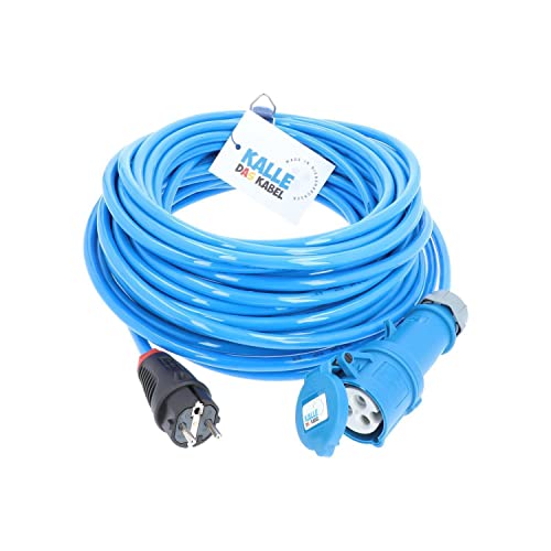 CEE Adapterleitung KALLE Blue EXTREME SCHUKO auf CEE 3G 2,5mm² 10 Meter von KALLE DAS KABEL