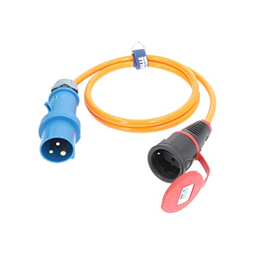 CEE Adapterleitung KALLE Blue EXTREME SIGNAL CEE auf SCHUKO 3G 2,5mm² 1,5 Meter von KALLE DAS KABEL