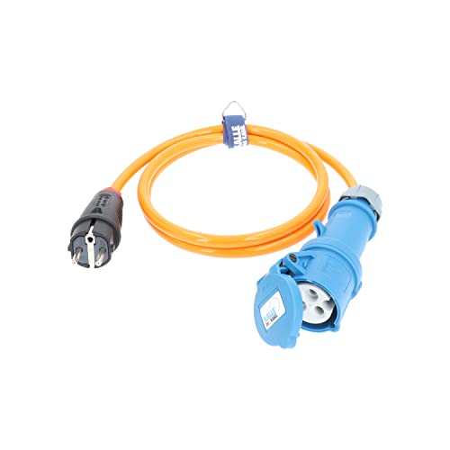 CEE Adapterleitung KALLE Blue EXTREME SIGNAL SCHUKO auf CEE 3G 2,5mm² 1,5 Meter von KALLE DAS KABEL