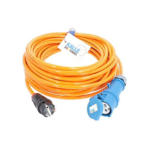 CEE Adapterleitung KALLE Blue EXTREME SIGNAL SCHUKO auf CEE 3G 2,5mm² 10 Meter von KALLE DAS KABEL