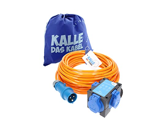 CEE Adapterleitung KALLE Blue EXTREME SIGNAL Zelt Edition SCHUKO 3G 2,5mm² 10 Meter von KALLE DAS KABEL