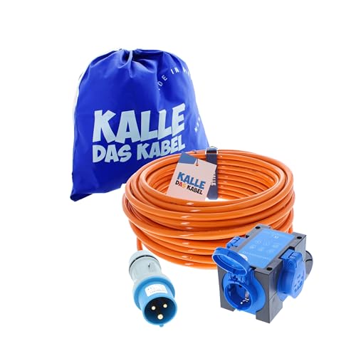 CEE Adapterleitung KALLE Blue EXTREME SIGNAL Zelt Edition SCHUKO 3G 2,5mm² 30 Meter von KALLE DAS KABEL