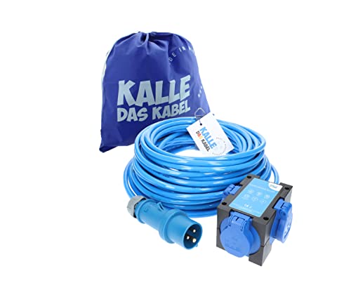 CEE Adapterleitung KALLE Blue EXTREME Zelt Edition SCHUKO 3G 2,5mm² 20 Meter von KALLE DAS KABEL