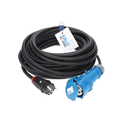 CEE Adapterleitung KALLE Blue SCHUKO Stecker auf CEE Kupplung (15 Meter, 3G 1,5mm²) von KALLE DAS KABEL