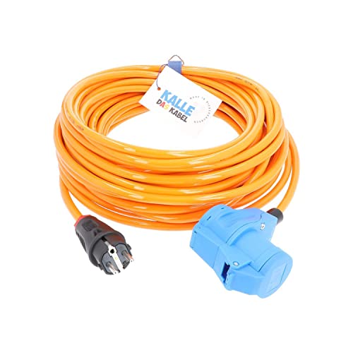 CEE Adapterleitung Kalle Blue Extreme Signal SCHUKO auf CEE Winkelkupplung 3G 2,5mm² 10 Meter von KALLE DAS KABEL