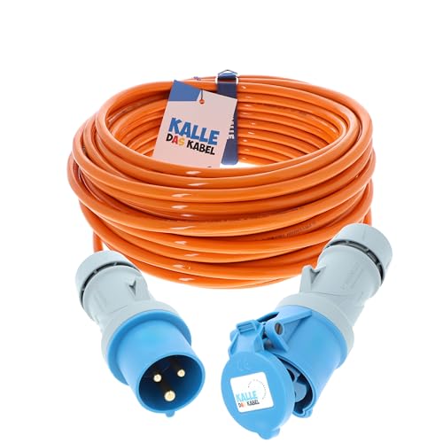 CEE Verlängerung KALLE Blue 32A EXTREME SIGNAL 4,0mm² Industrie Bau Boot Womo Camping Vollpur-Premium-Leitung 25 Meter von KALLE DAS KABEL
