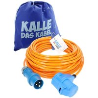 Kalle Das Kabel - Kalle Verlängerungskabel cee 230V 16A 2,5mm² Winkel Extreme Signal Orange IP44 30 Meter von KALLE DAS KABEL