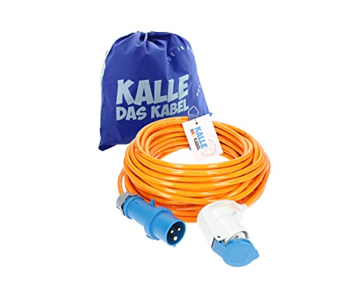 CEE Verlängerung KALLE Blue SIGNAL 2,5mm² Winkel Industrie Bau Boot Womo Camping Vollpur-Premium-Leitung mit 15 Jahren Garantie 50 Meter von KALLE DAS KABEL