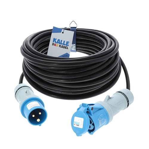 KALLE DAS KABEL CEE Verlängerungskabel 230V Campingkabel - Hochwertige Campingleitung für Wohnwagen & Wohnmobile - Outdoor Caravan-Stromkabel mit Schutzart IP44 - H07RN-F 3G 2,5mm² 5 Meter von KALLE DAS KABEL