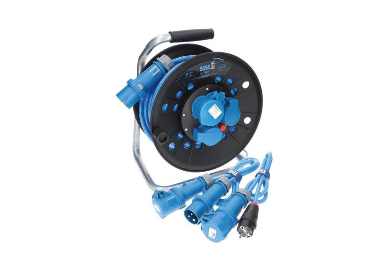 KALLE DAS KABEL Campingkabeltrommel CEE 230V 16A 2,5 IP44 25m Anschluss/Adapterleitung Kabeltrommel (Kabellänge 2500 m) von KALLE DAS KABEL