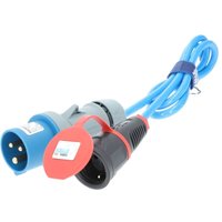 Kalle Adapterkabel CEE 230V 16A 2,5mm² auf Schuko Extreme Blau IP44 1,5 Meter Kalle Adapterkabel CEE 230V 16A 2,5mm² auf Schuko Extreme Blau IP44 1,5 Meter von KALLE DAS KABEL