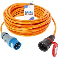 Kalle Adapterkabel CEE 230V 16A 2,5mm² auf Schuko Extreme Signal Orange IP44 10 Meter Kalle Adapterkabel CEE 230V 16A 2,5mm² auf Schuko Extreme Signal Orange IP44 10 Meter von KALLE DAS KABEL