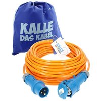 Kalle Das Kabel - Kalle Verlängerungskabel cee 230V 16A 2,5mm² Extreme Signal Orange IP44 25 Meter von KALLE DAS KABEL