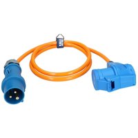 Kalle Das Kabel - Kalle Verlängerungskabel cee 230V 16A 2,5mm² Winkel Extreme Signal Orange IP44 1,5 Meter von KALLE DAS KABEL