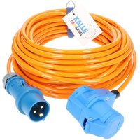 Kalle Das Kabel - Kalle Verlängerungskabel cee 230V 16A 2,5mm² Winkel Extreme Signal Orange IP44 10 Meter von KALLE DAS KABEL