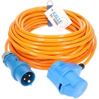 Kalle Das Kabel - Kalle Verlängerungskabel cee 230V 16A 2,5mm² Winkel Extreme Signal Orange IP44 15 Meter von KALLE DAS KABEL