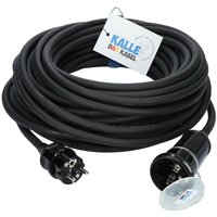 Kalle Das Kabel - Kalle Verlängerungskabel Schuko Colour 2,5mm² schwarz IP44 10 Meter von KALLE DAS KABEL