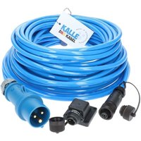 Kalle Landanschlusskabel CEE 230V 16A 2,5mm² Philippi Kupplung RS692 mit Winkelgehäuse Extreme Blau IP44 40 Meter von KALLE DAS KABEL