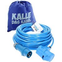 Kalle Das Kabel - Kalle Verlängerungskabel cee 230V 16A 2,5mm² Winkel Extreme Blau IP44 20 Meter von KALLE DAS KABEL