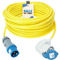 Kalle Verlängerungskabel CEE 230V 16A 2,5mm² Winkel Kompakt Extreme Signal Gelb IP44 15 Meter von KALLE DAS KABEL