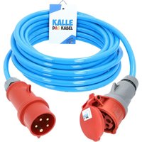 Kalle Verlängerungskabel CEE 400V 16A 2,5mm² Extreme Blau IP44 Phasenwender 10 Meter von KALLE DAS KABEL