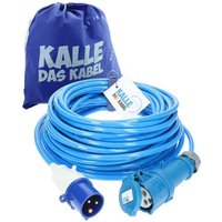 Kalle Das Kabel - Kalle Verlängerungskabel cee 230V Öse 16A 2,5mm² Extreme Blau IP44 25 Meter von KALLE DAS KABEL