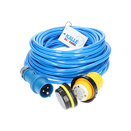 Land-Anschluss-Kabel Polyurethan mit CEE-Stecker/-Kupplung 2,5 mm² 25 m von KALLE DAS KABEL von KALLE DAS KABEL