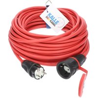 Kalle Das Kabel - Kalle Verlängerungskabel Schuko 1,5mm² Gummi Rot IP54 10 Meter von KALLE DAS KABEL