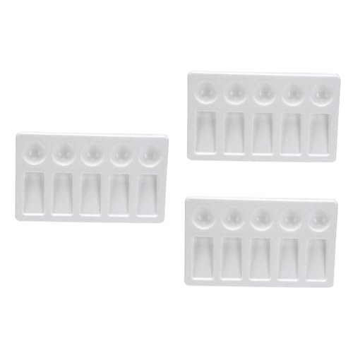KALLORY 1 Satz Palette Aus Kunststoff Rechteckige Palette Malerei Gericht Tabletts Maltablett Farbmischtablett Malenschale Palette Lacktablett Wiederverwendbare Lackpalette Weiß Pp 3 Stück von KALLORY