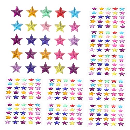 KALLORY 1 Satz Pentagramm-Diamant-Aufkleber Kunststeine Gesicht Edelsteine kleben Aufkleber Strass Edelsteine zum Basteln Dekoration Stick-Edelsteine Kristalle Ornamente Acryl 10 Blatt KALLORY 1 Satz Pentagramm-Diamant-Aufkleber Kunststeine Gesicht Edelsteine kleben Aufkleber Strass Edelsteine zum Basteln Dekoration Stick-Edelsteine Kristalle Ornamente Acryl 10 Blatt von KALLORY