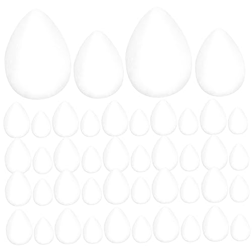 KALLORY 1 Satz Wassertröpfchen Blasenkugel Schaumstoffkugeln Zum Basteln Schäume in Wassertropfenform Selber Machen Leere Schaumstoffkugel Handwerk in Wassertropfenform Weiß 100 Stück von KALLORY