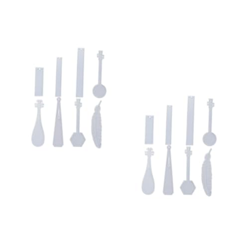 KALLORY 2 Sätze Lesezeichenform Heimdekoration Untersetzer Formen Epoxidform Zum Gießen Verzierung Silikonform Diy Schmuck Silikonform Diy Form Transparent Kieselgel 8 Stück * 2 KALLORY 2 Sätze Lesezeichenform Heimdekoration Untersetzer Formen Epoxidform Zum Gießen Verzierung Silikonform Diy Schmuck Silikonform Diy Form Transparent Kieselgel 8 Stück * 2 von KALLORY