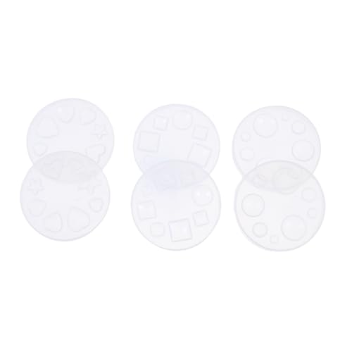KALLORY 6 Stück Kristall-Epoxy-Form Fondant Schlüssel Epoxid-Kunstform Edelsteinform aus Silikon silikonform selber machen Epoxid-Silikonform Schmuck DIY Form Gussform Kieselgel Weiß von KALLORY