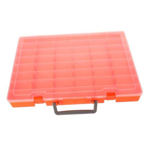 KALLORY Aufbewahrungsbox für Teile Klare Speicherbehälter Klare Behälter zum Organisieren Veranstalter Container schmuckkästchen USB-Halter Flash-Laufwerk Fall USB-Hülle pp Orange von KALLORY