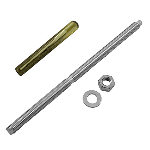 Lumonic Ankerstange + Verbundankerpatrone M12 x 250 Edelstahl A4 I Zur Verwendung als Keilanker, Metalldübel, Bolzenanker, Blitzdübel I Für verschiede von Lumonic