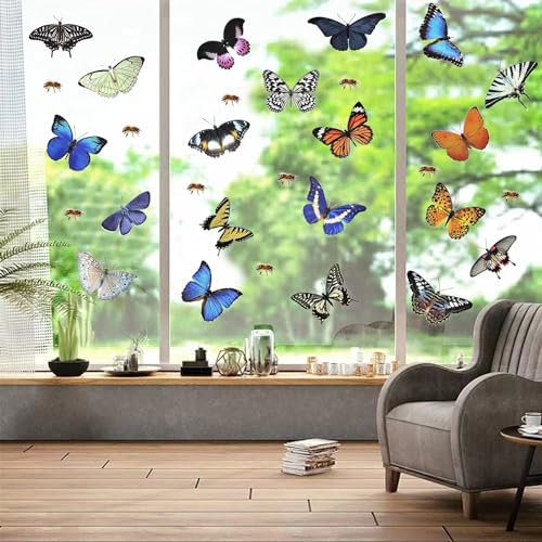 KALUROIL 20 PCS Vogelschutz Fenster Schützen Sie Vögel mit unseren bunten Schmetterlings-Fensteraufklebern -, doppelseitig und selbstklebend KALUROIL 20 PCS Vogelschutz Fenster Schützen Sie Vögel mit unseren bunten Schmetterlings-Fensteraufklebern -, doppelseitig und selbstklebend von KALUROIL
