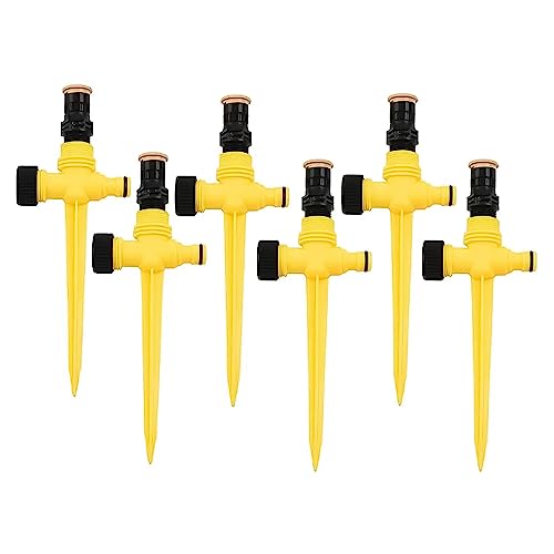 KALUROIL 6 PCS Garten-Rasensprenger - 360 Grad drehbares Sprinklersystem für eine perfekte Bewässerung von Pflanzen, Blumen und Gemüse - wassersparend von KALUROIL