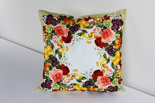 KAMACA Kissenhülle Rosen hochwertiges Druck-Motiv für Sommer Herbst (Kissenbezug 40x40 cm) von KAMACA